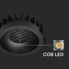 Oprawa V-TAC LED downlight 24W BRIDGELUX CHIP CCT czarna raster antyolśnieniowy plaster miodu VT-17024 3000K-4000K-6400K 2540lm